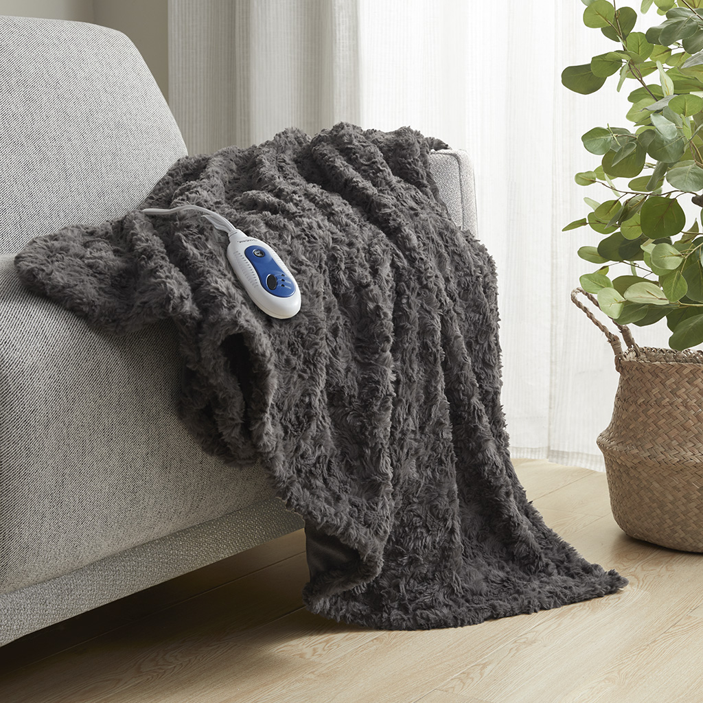Olliix image associated with BR54-4181: Dark-grey throw with one handset visible; the image alone does not establish package contents